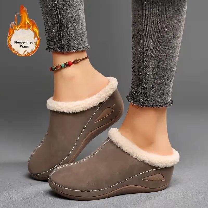 Sarah | Cozy slip-on moccasins with a fleece lining