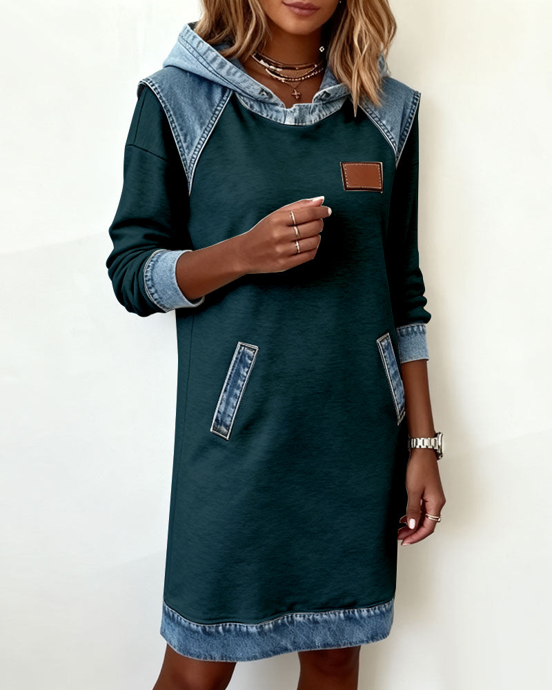 Maelis | Robe casual à détails denim