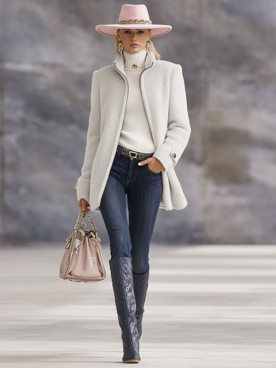 Alara™ | Casual Vintage Polar Fleece Zip-Up Jacket Coat