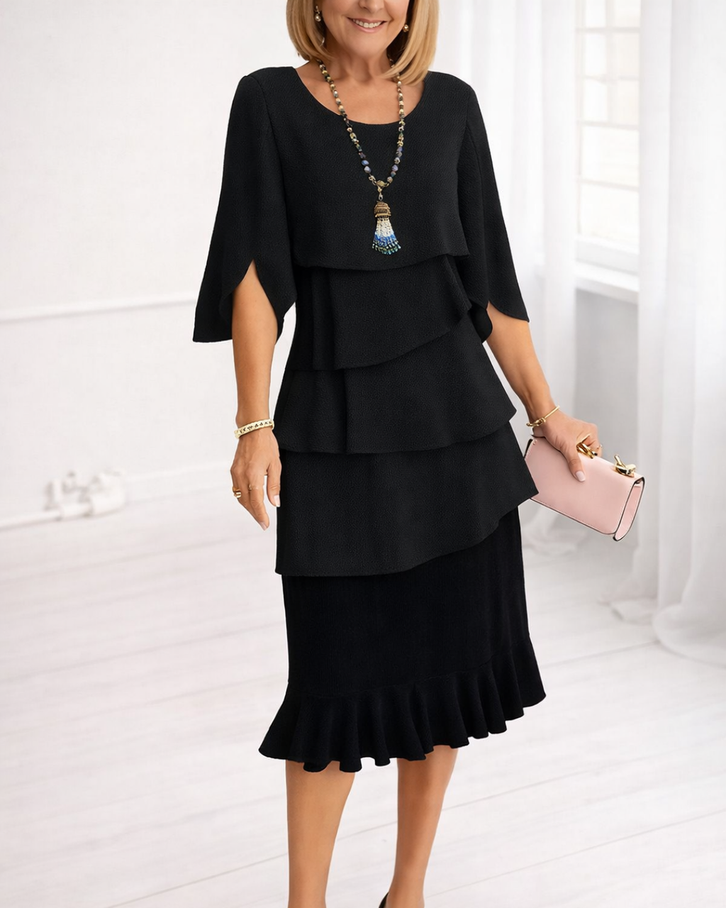 Patricia | Elegant Comfort Ruffle Dress