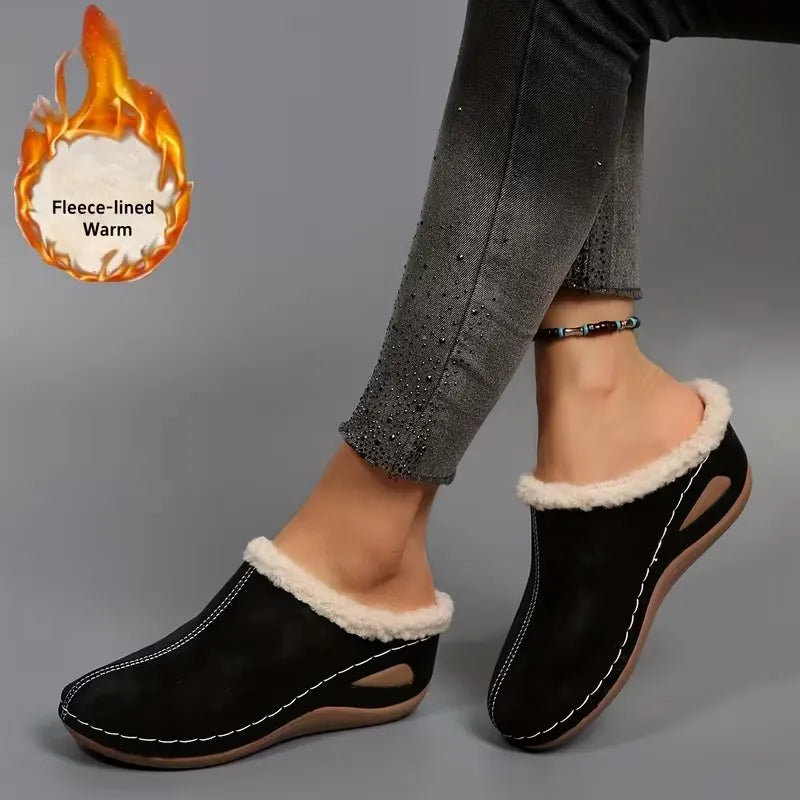 Sarah | Cozy slip-on moccasins with a fleece lining