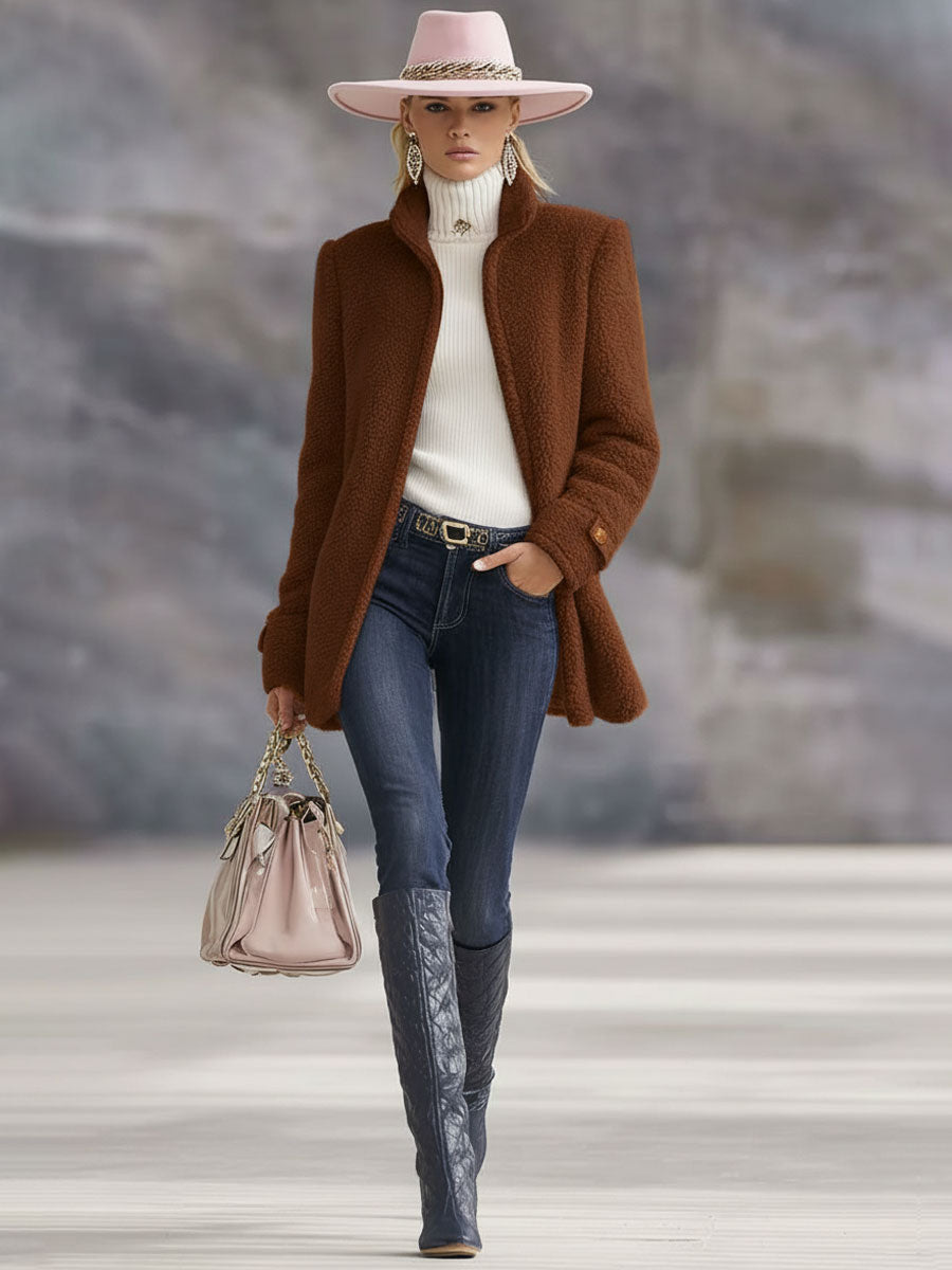Alara™ | Casual Vintage Polar Fleece Zip-Up Jacket Coat