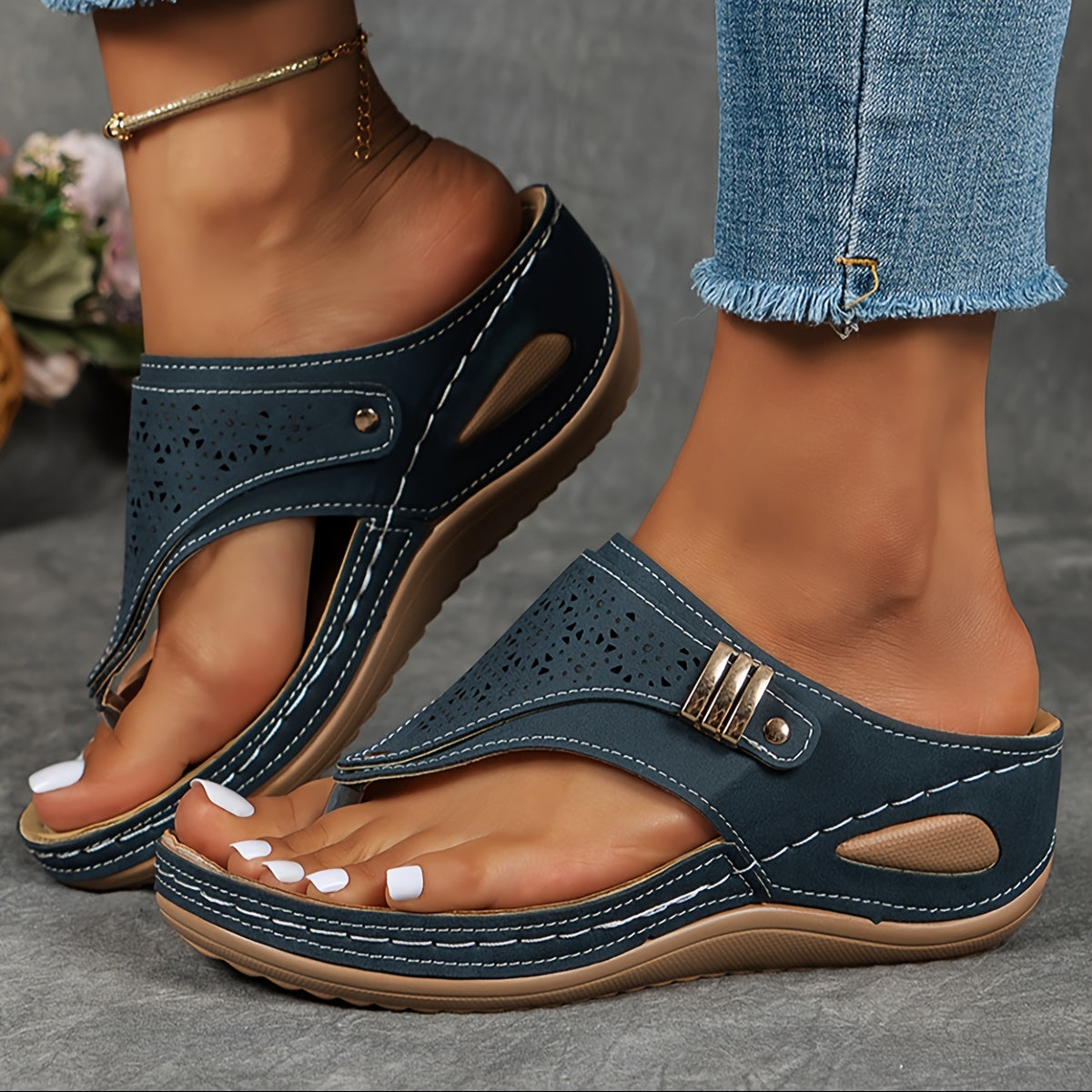 Élise | Sandales ouvertes avec détail boucle