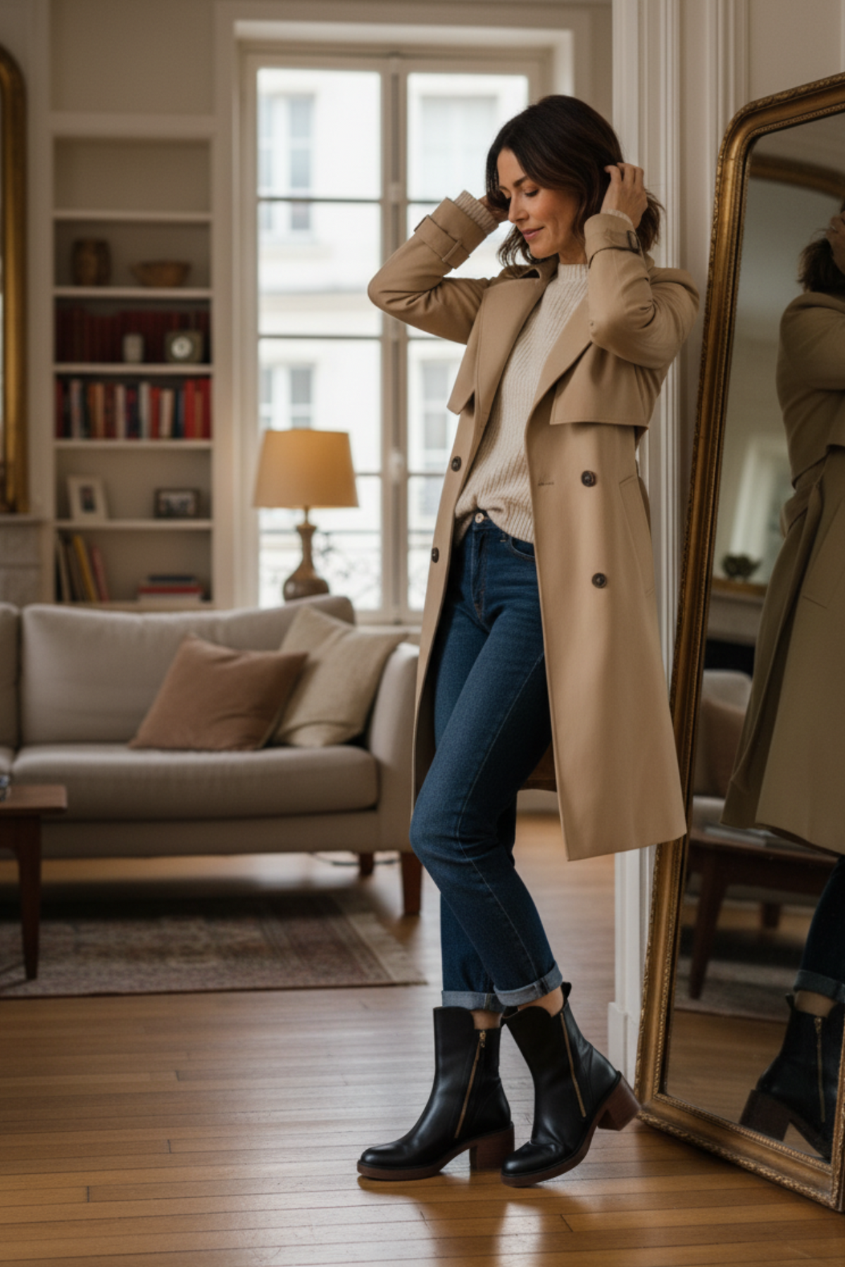 Léonie | Bottines en cuir à talon confortable