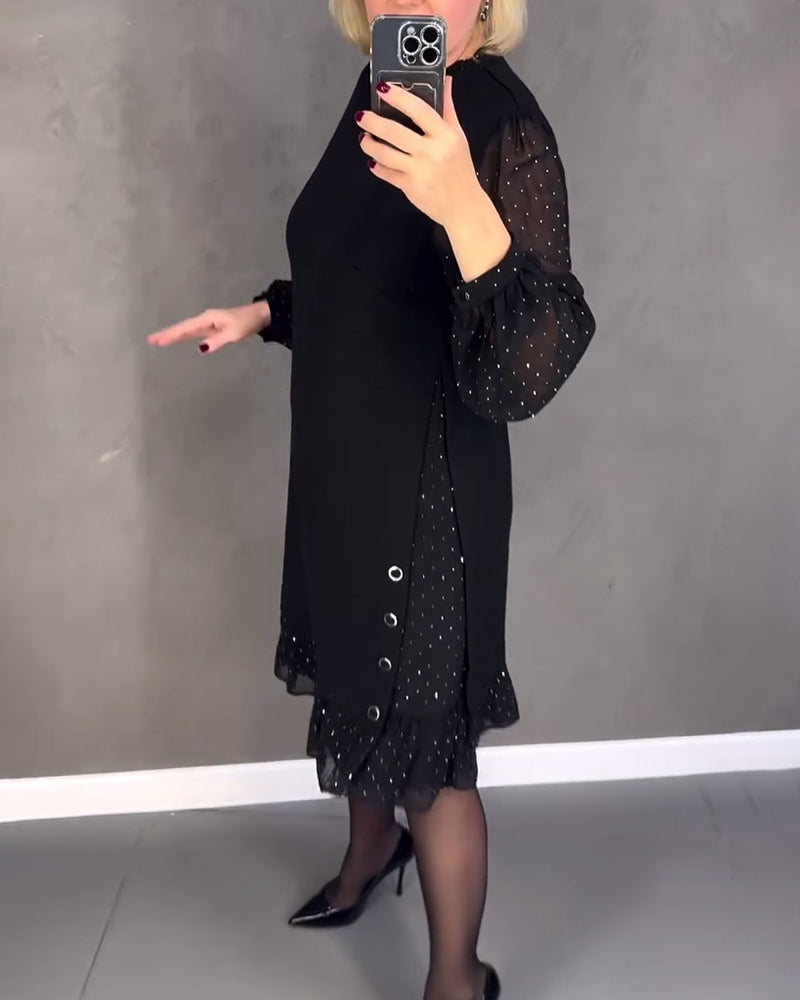 Ophélie | Robe élégante à manches longues en tulle