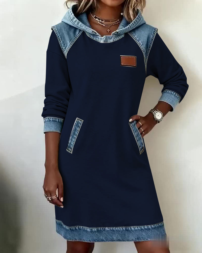 Maelis | Robe casual à détails denim