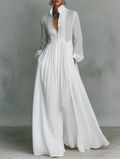 Serena - Flowing Button-Front Maxi Dress