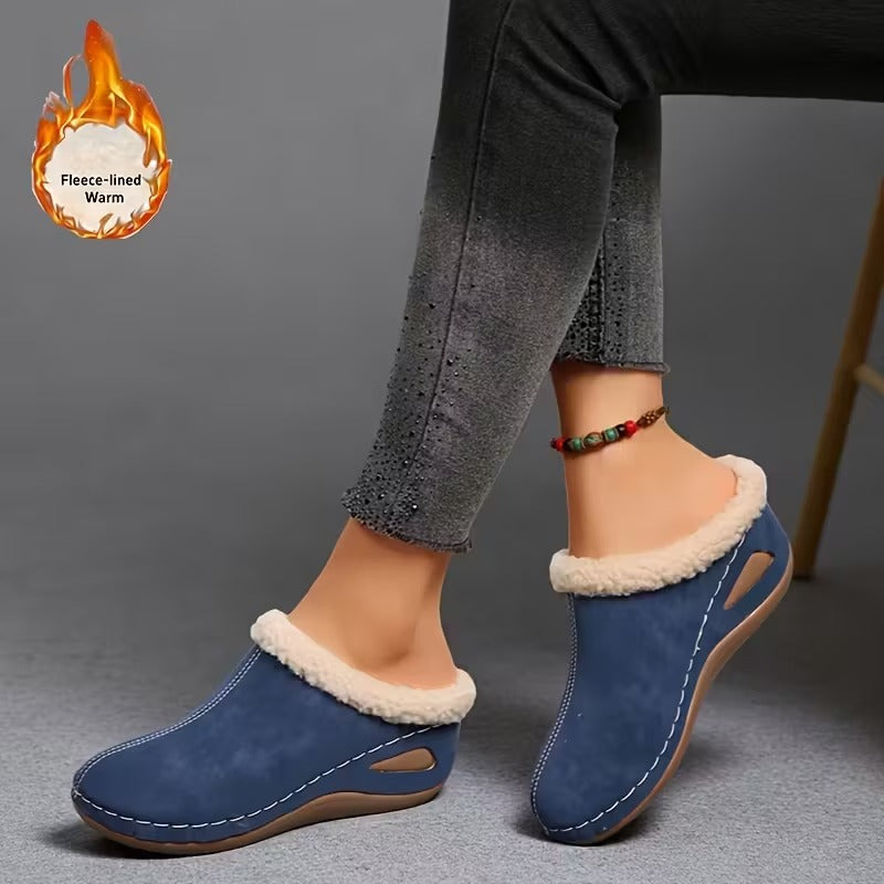 Sarah | Cozy slip-on moccasins with a fleece lining