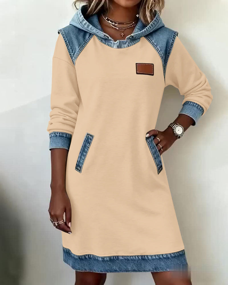 Maelis | Robe casual à détails denim