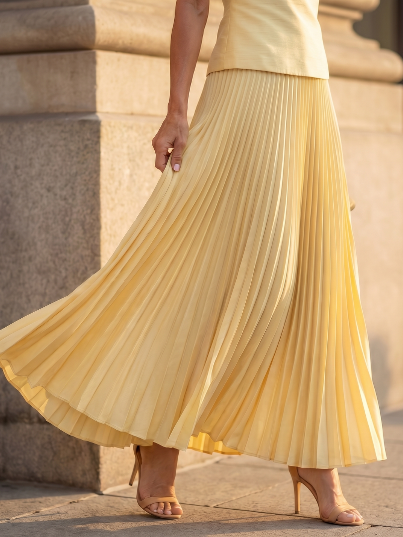 Rhodes | Structured Bodice Pleated Skirt Set