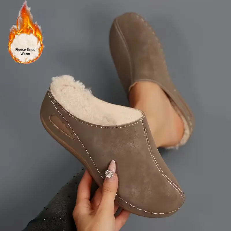 Sarah | Cozy slip-on moccasins with a fleece lining