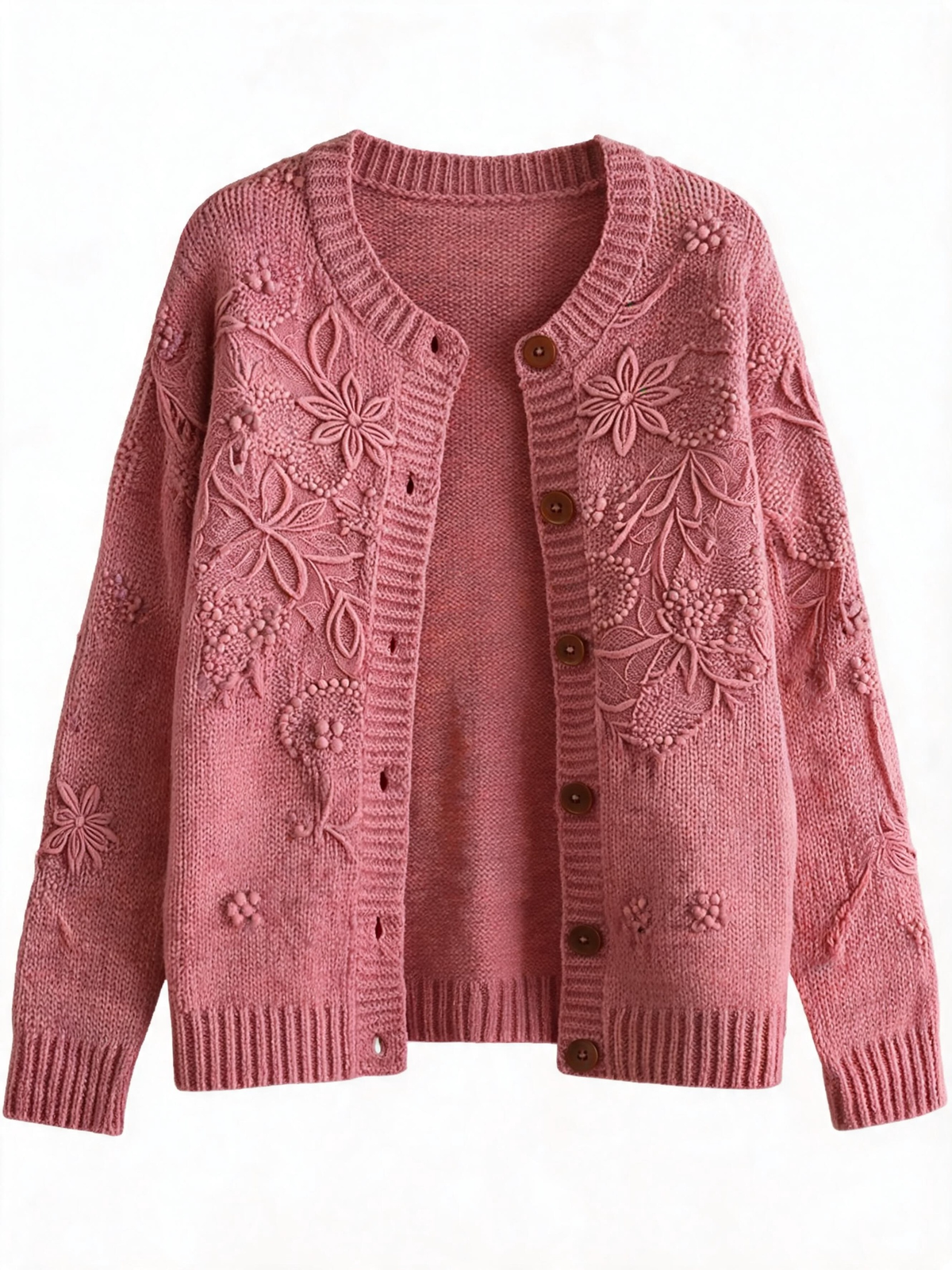 Riah™ | Casual and comfortable long-sleeved floral cardigan