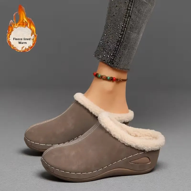 Sarah | Cozy slip-on moccasins with a fleece lining