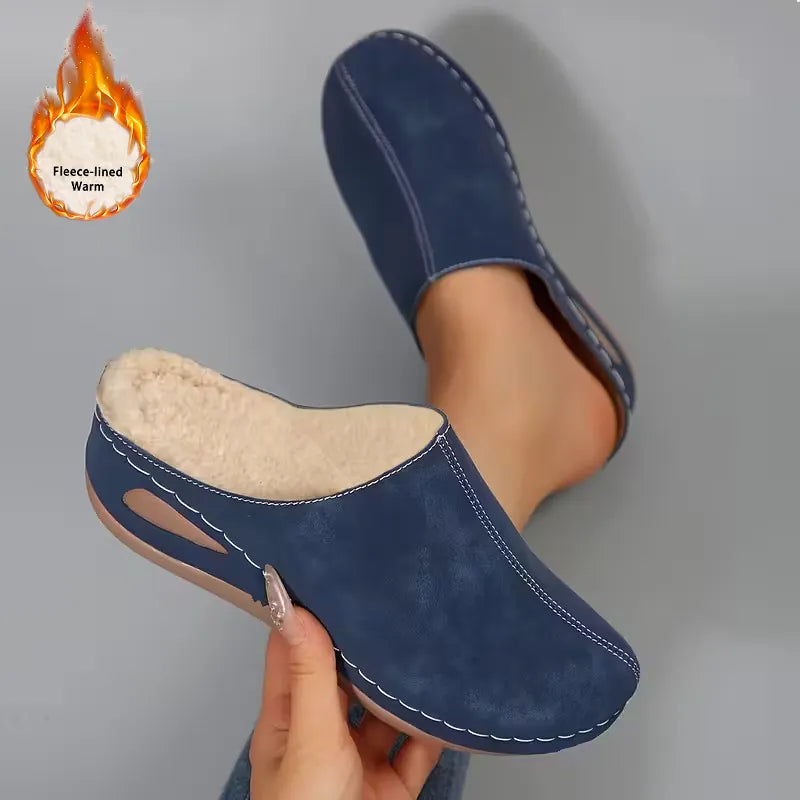 Sarah | Cozy slip-on moccasins with a fleece lining