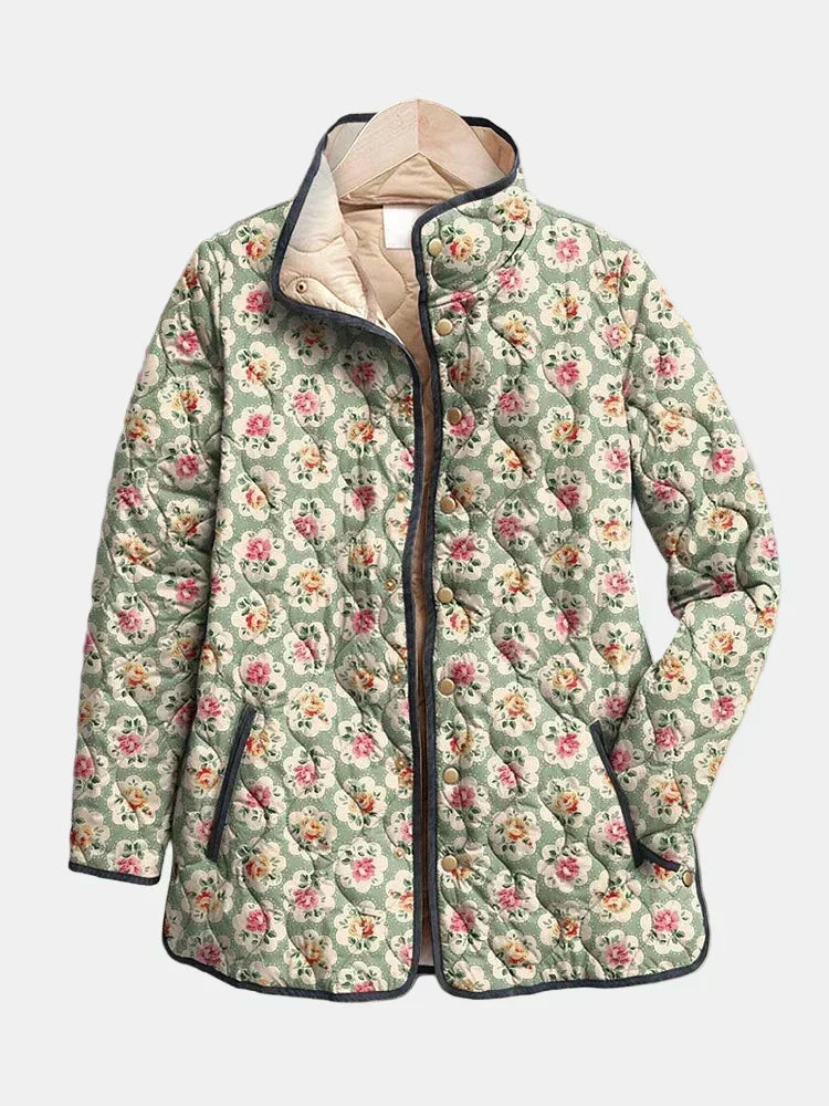 Perrine | Veste matelassée tapisserie fleurie