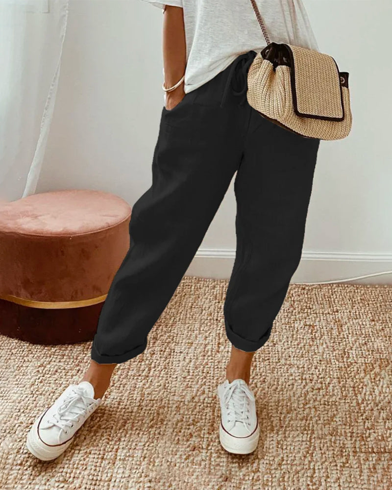 Lina | Pantalon fluide à taille élastique