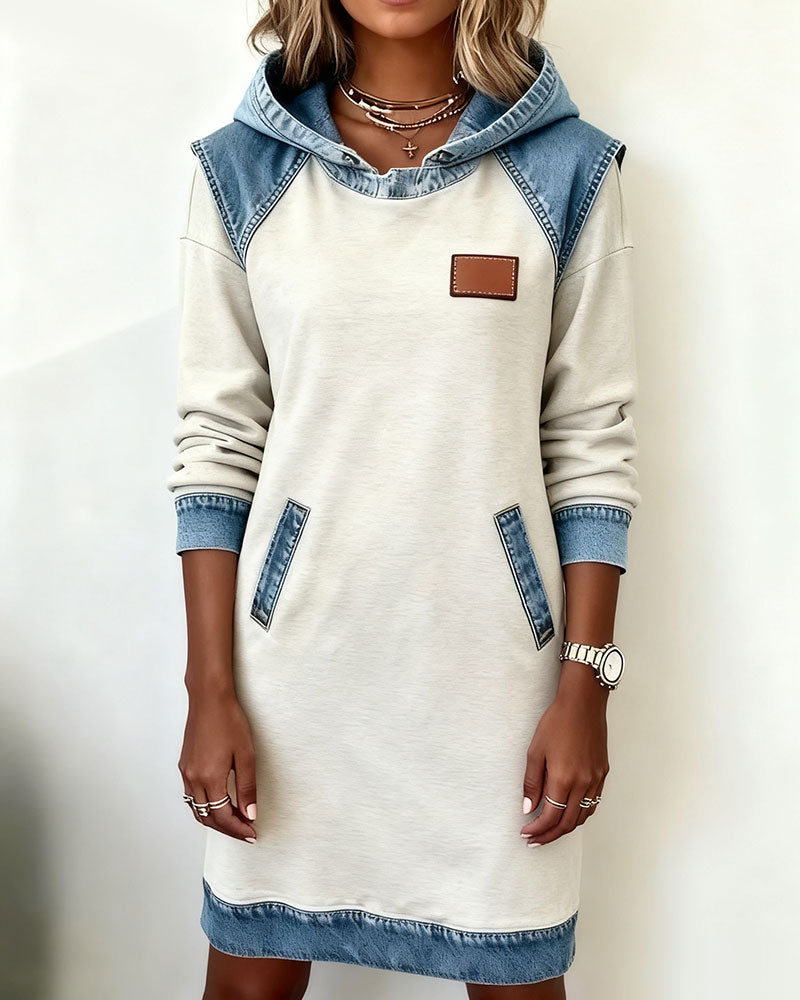 Maelis | Robe casual à détails denim