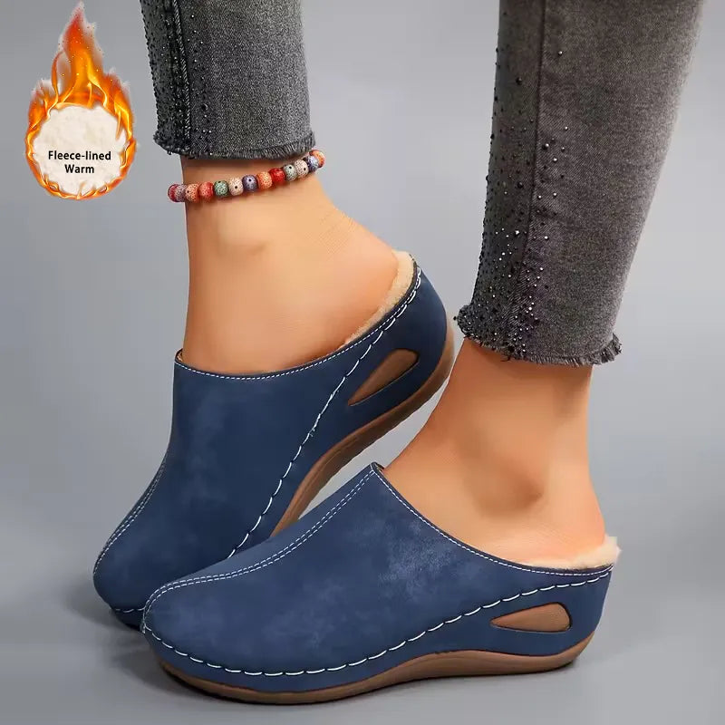 Sarah | Cozy slip-on moccasins with a fleece lining