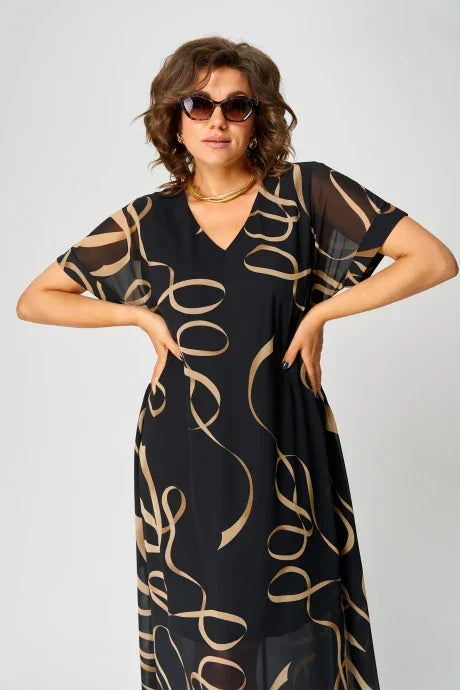 Josiane | Robe chic à manches courtes