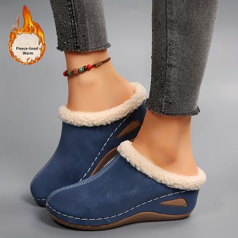Sarah | Cozy slip-on moccasins with a fleece lining