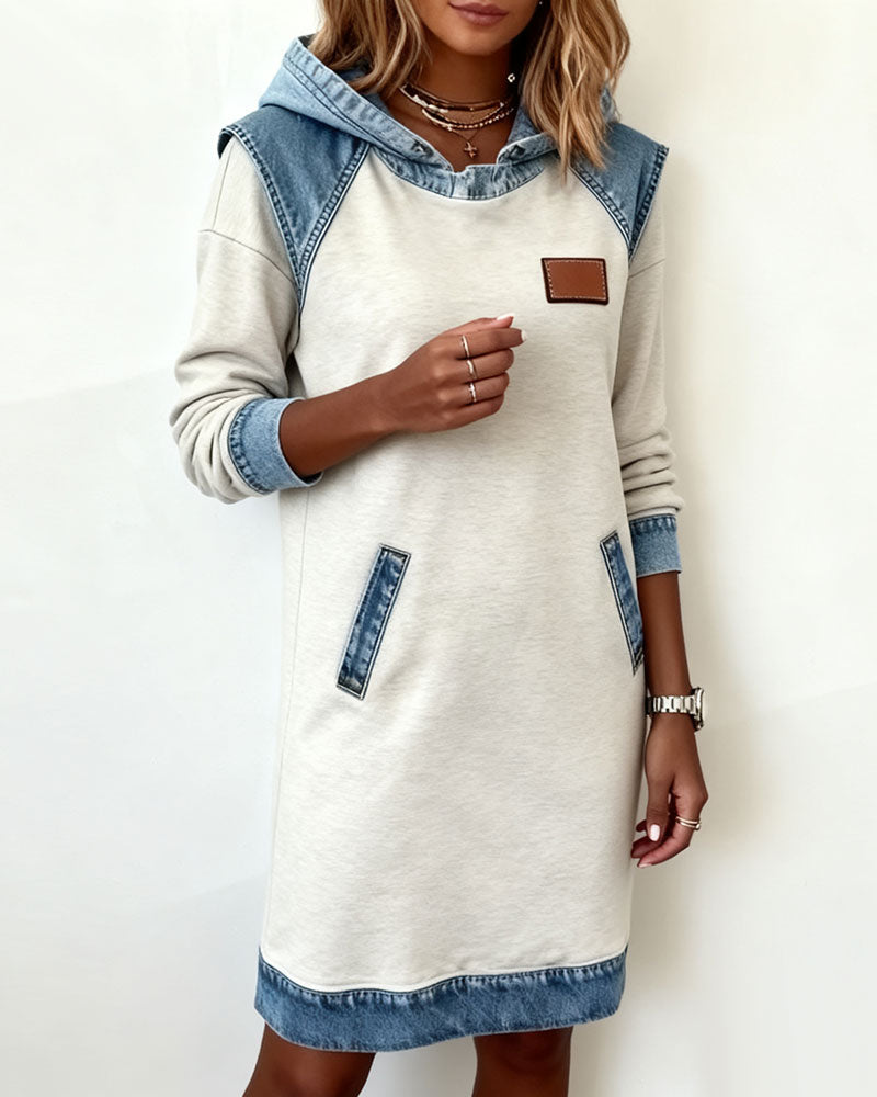 Maelis | Robe casual à détails denim