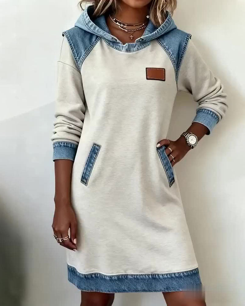 Maelis | Robe casual à détails denim