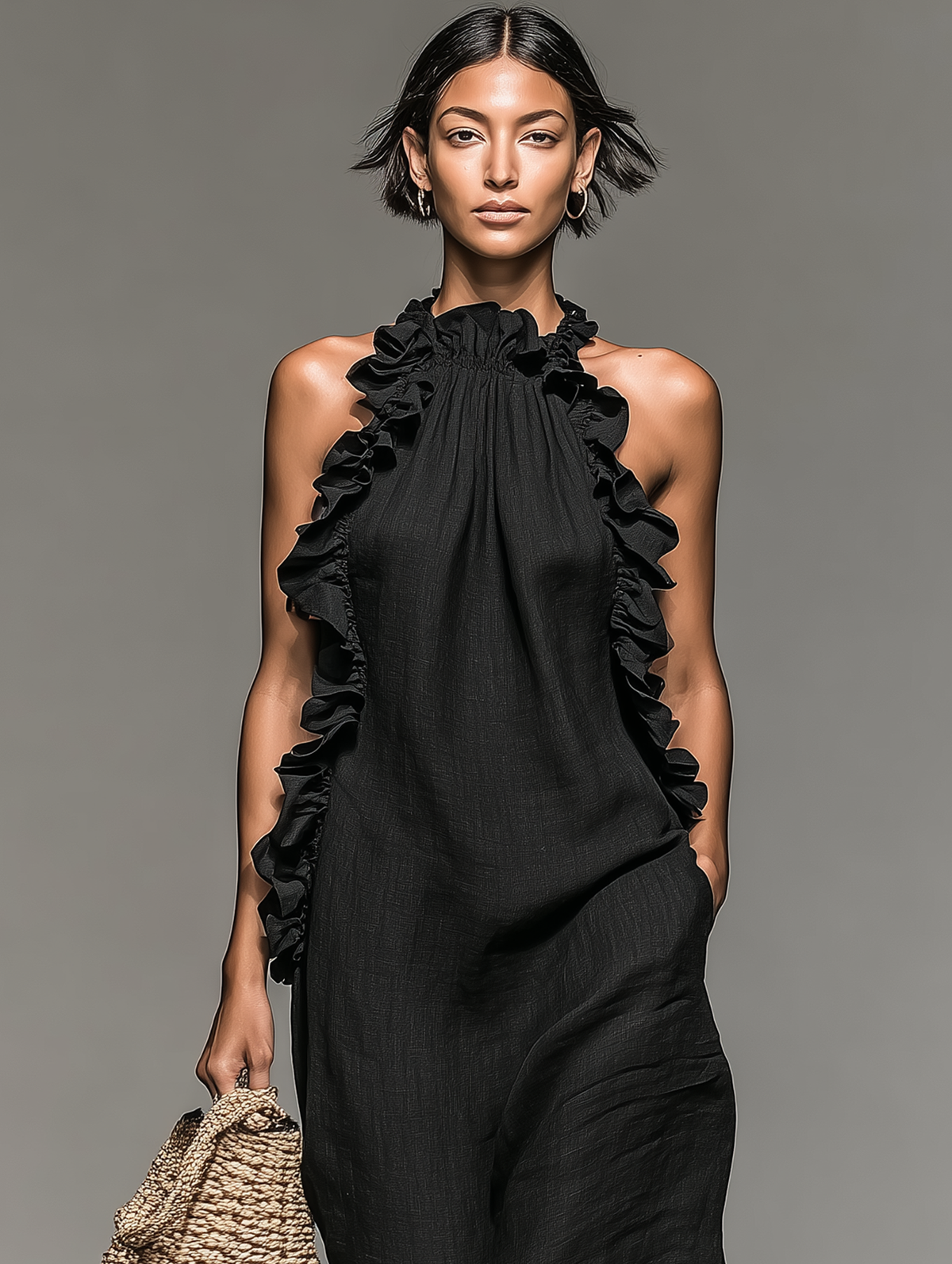 Rosalie | Robe maxi à volants et poches élégantes