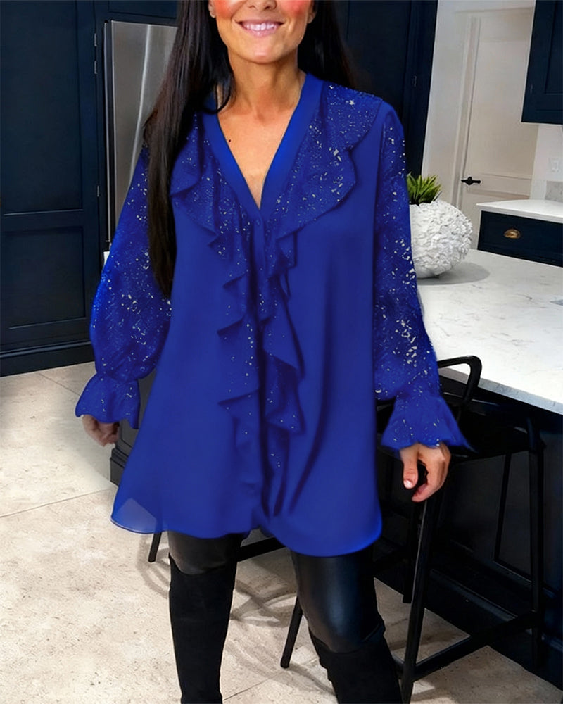 Élina | Blouse ample à sequins