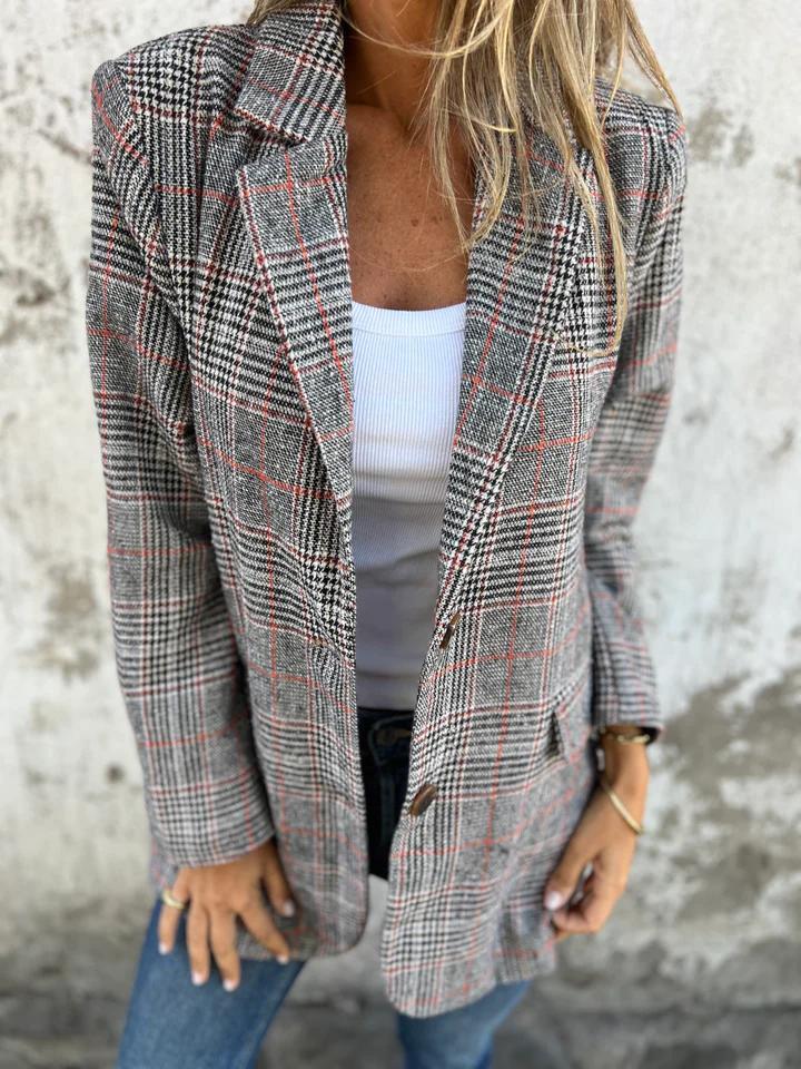 Domitille | Blazer élégant à carreaux