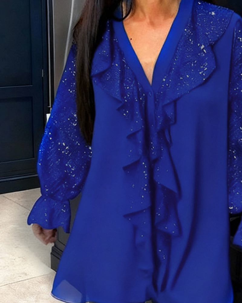 Élina | Blouse ample à sequins
