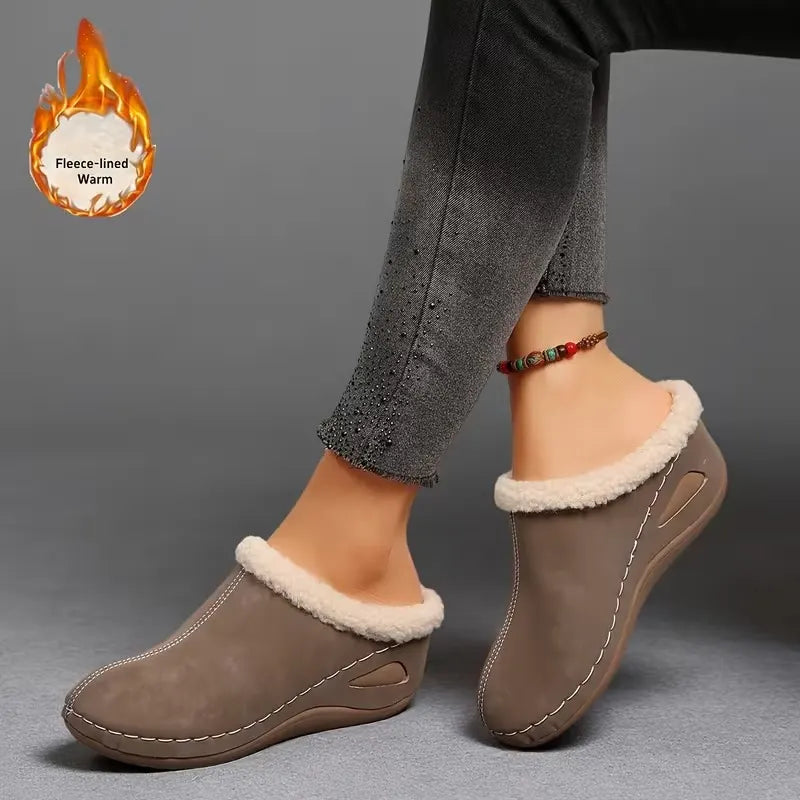 Sarah | Cozy slip-on moccasins with a fleece lining