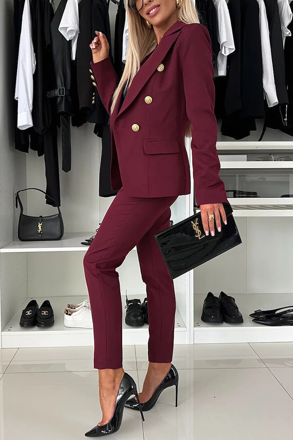 Émilia | Ensemble chic à veste structurée et pantalon ajusté