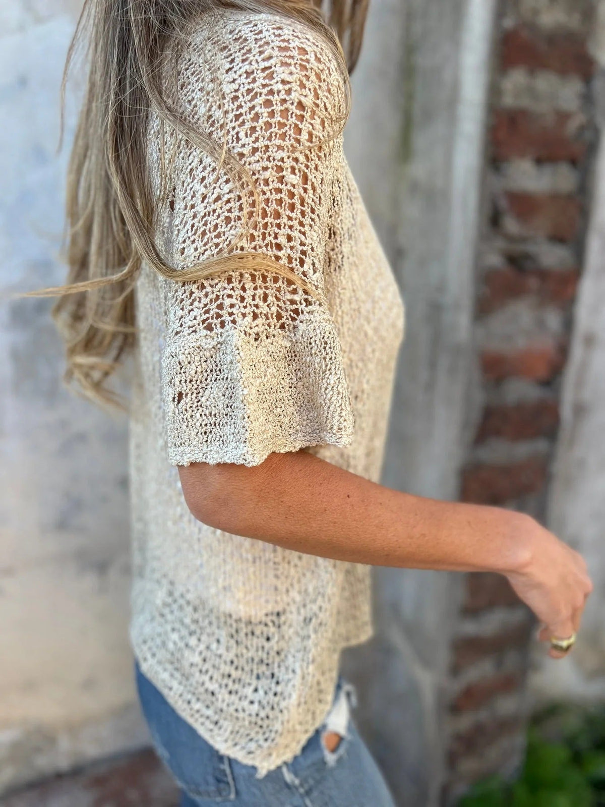 Carol | Gilet en maille ajourée