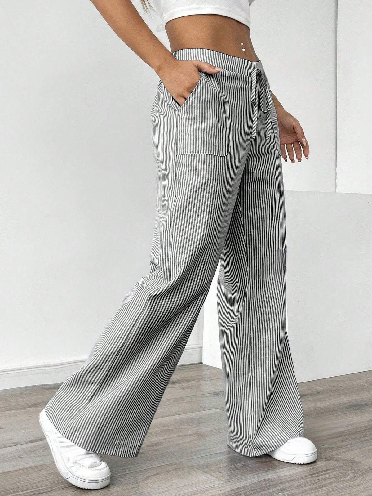 Noël | Pantalon large à rayures