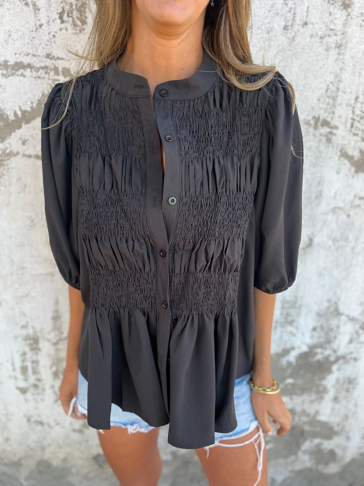 Séline | Blouse élégante à manches bouffantes