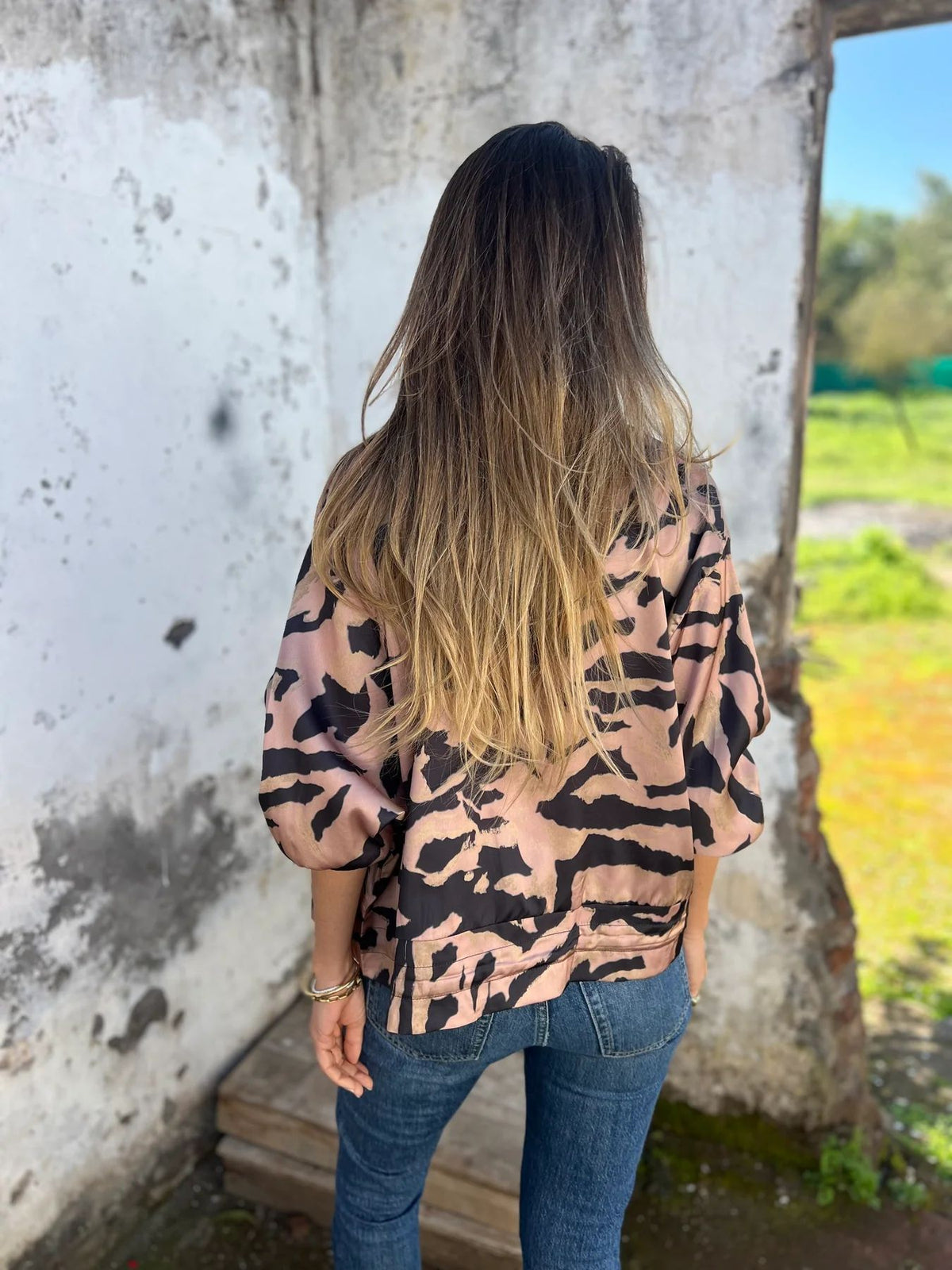 Réva | Bomber tendance à imprimé zèbre