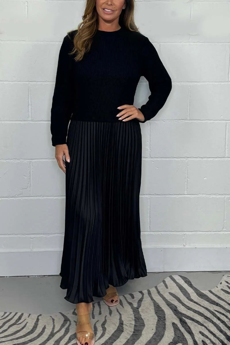 Camélia | Ensemble pull & jupe plissée
