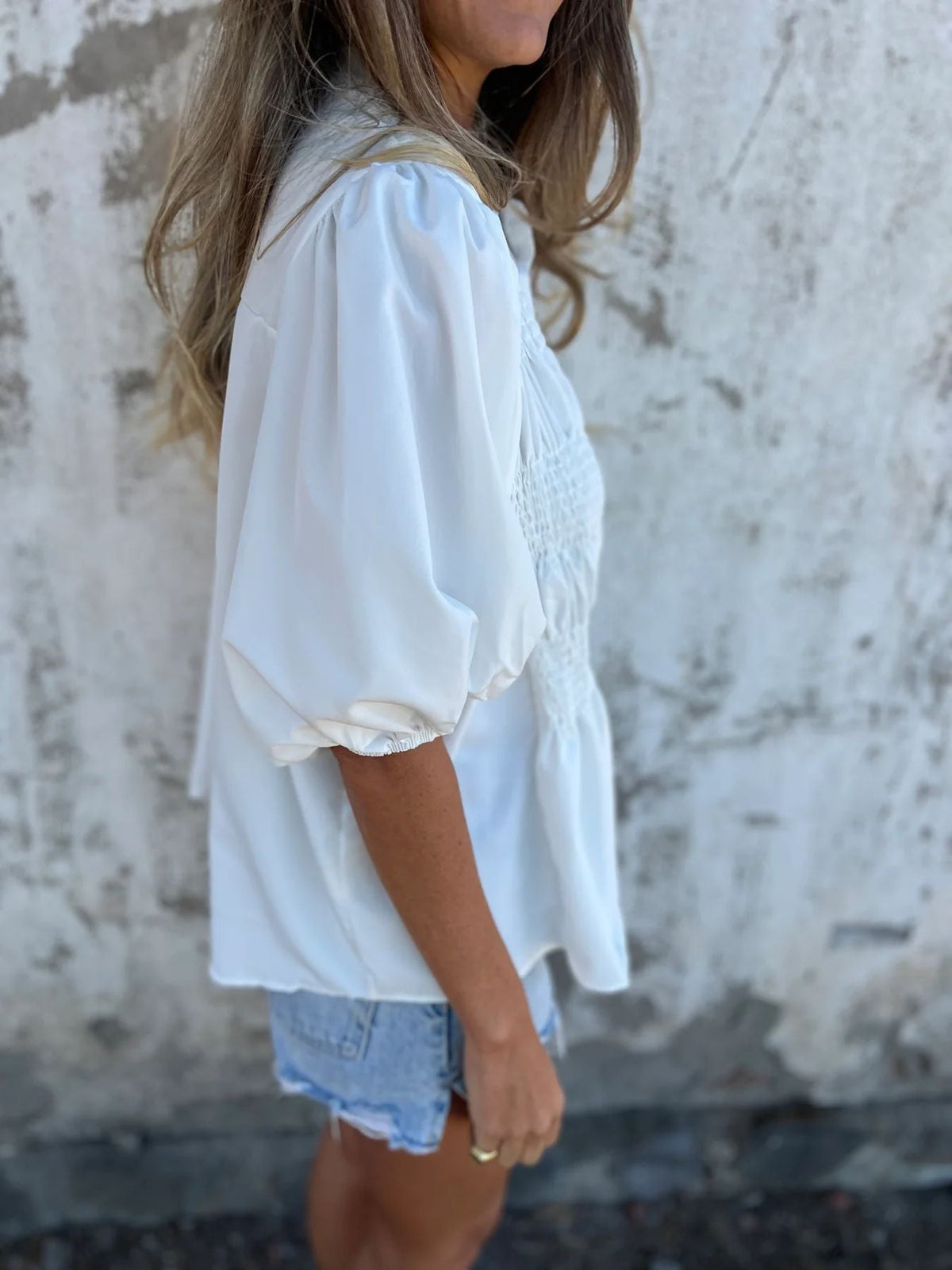 Séline | Blouse élégante à manches bouffantes
