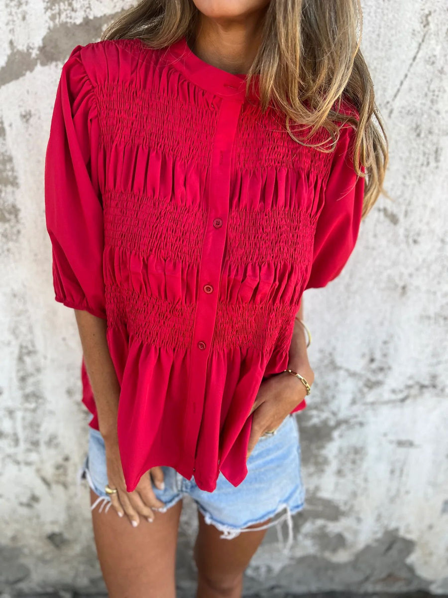 Séline | Blouse élégante à manches bouffantes