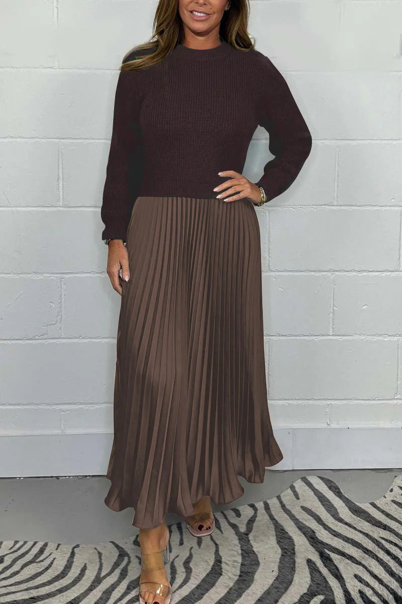 Camélia | Ensemble pull & jupe plissée