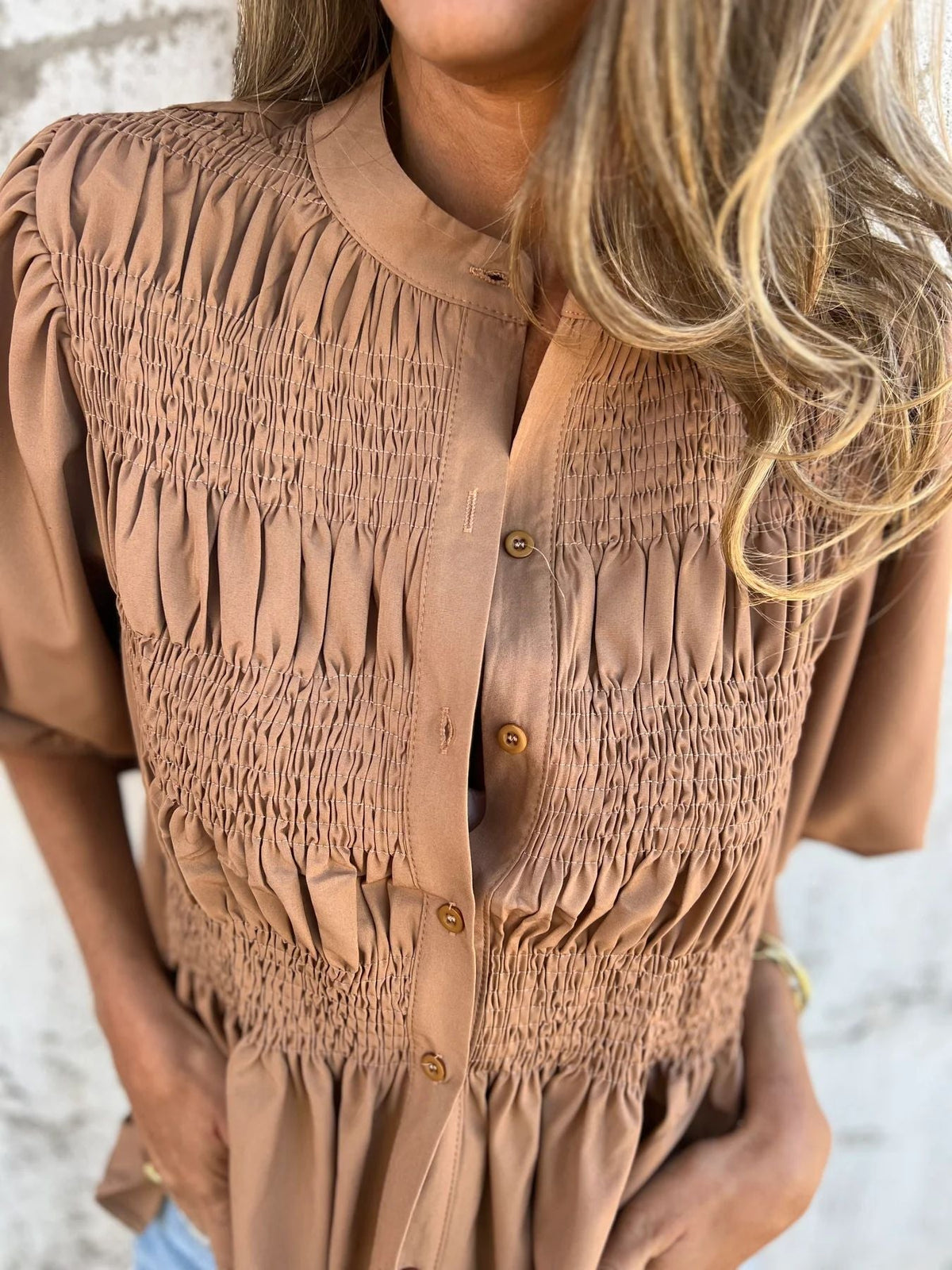 Séline | Blouse élégante à manches bouffantes