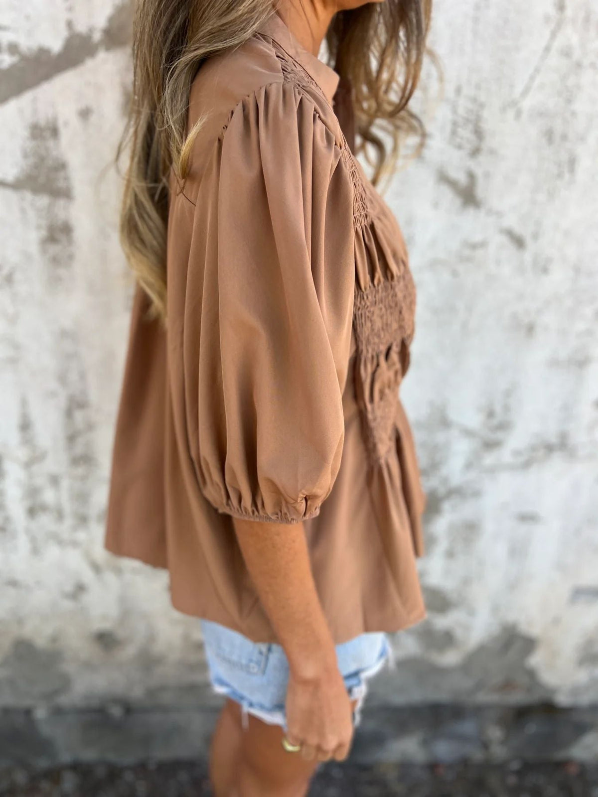 Séline | Blouse élégante à manches bouffantes