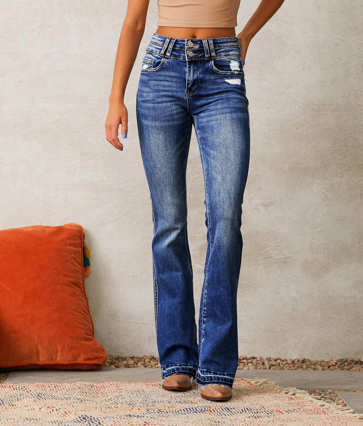 Eléane | Jean bootcut taille haute sculptant