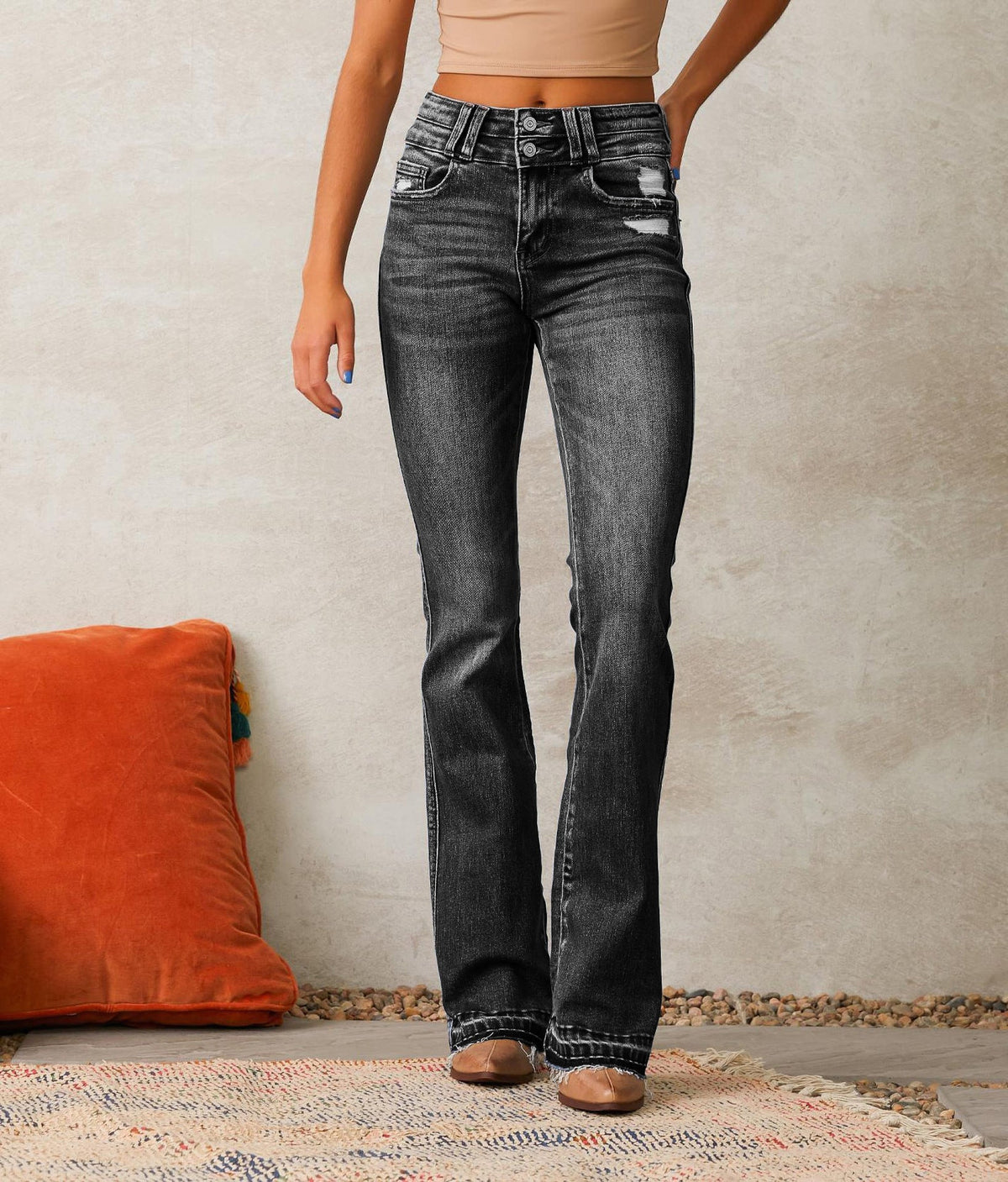 Eléane | Jean bootcut taille haute sculptant