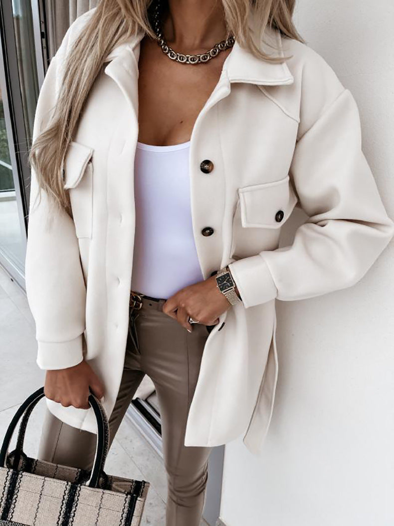 Daphné | Veste chic à boutons et col chemise