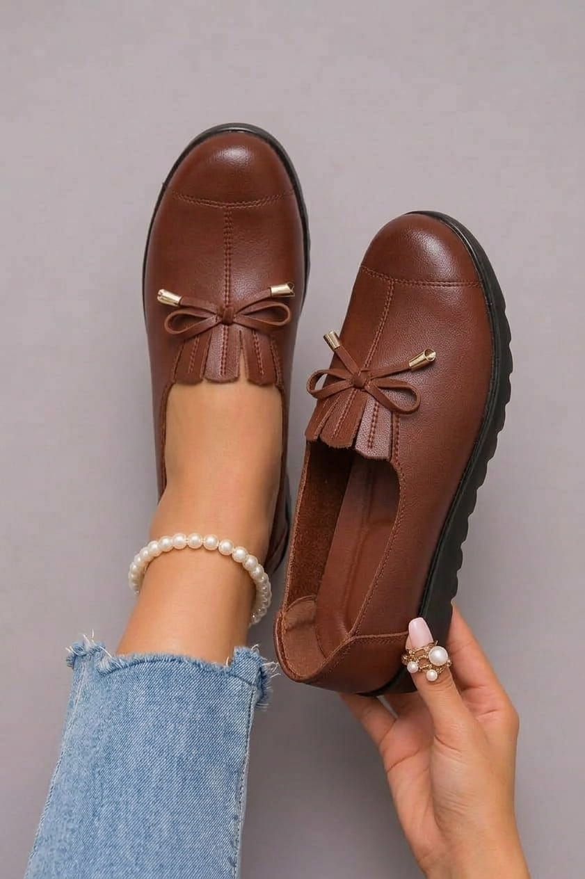 Isotta | Comfort Loafers with Bow and Raised Sole