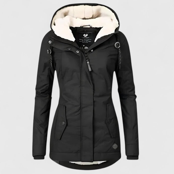 Solenne | Veste d’hiver doublée effet sherpa