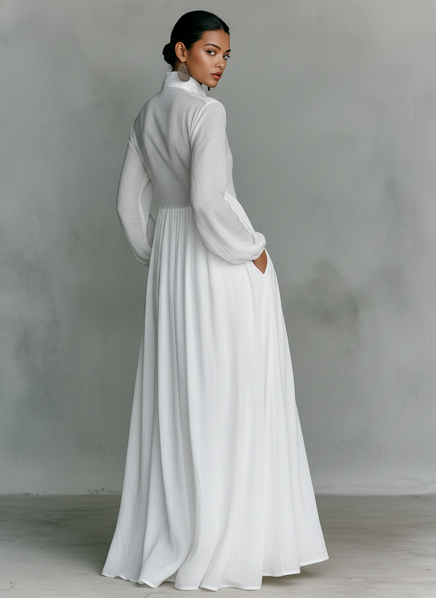 Lucienne | Robe maxi élégante à coupe fluide