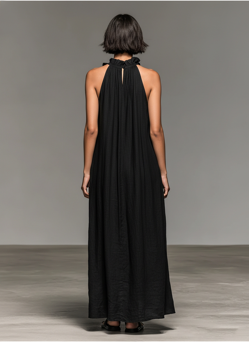 Rosalie | Robe maxi à volants et poches élégantes