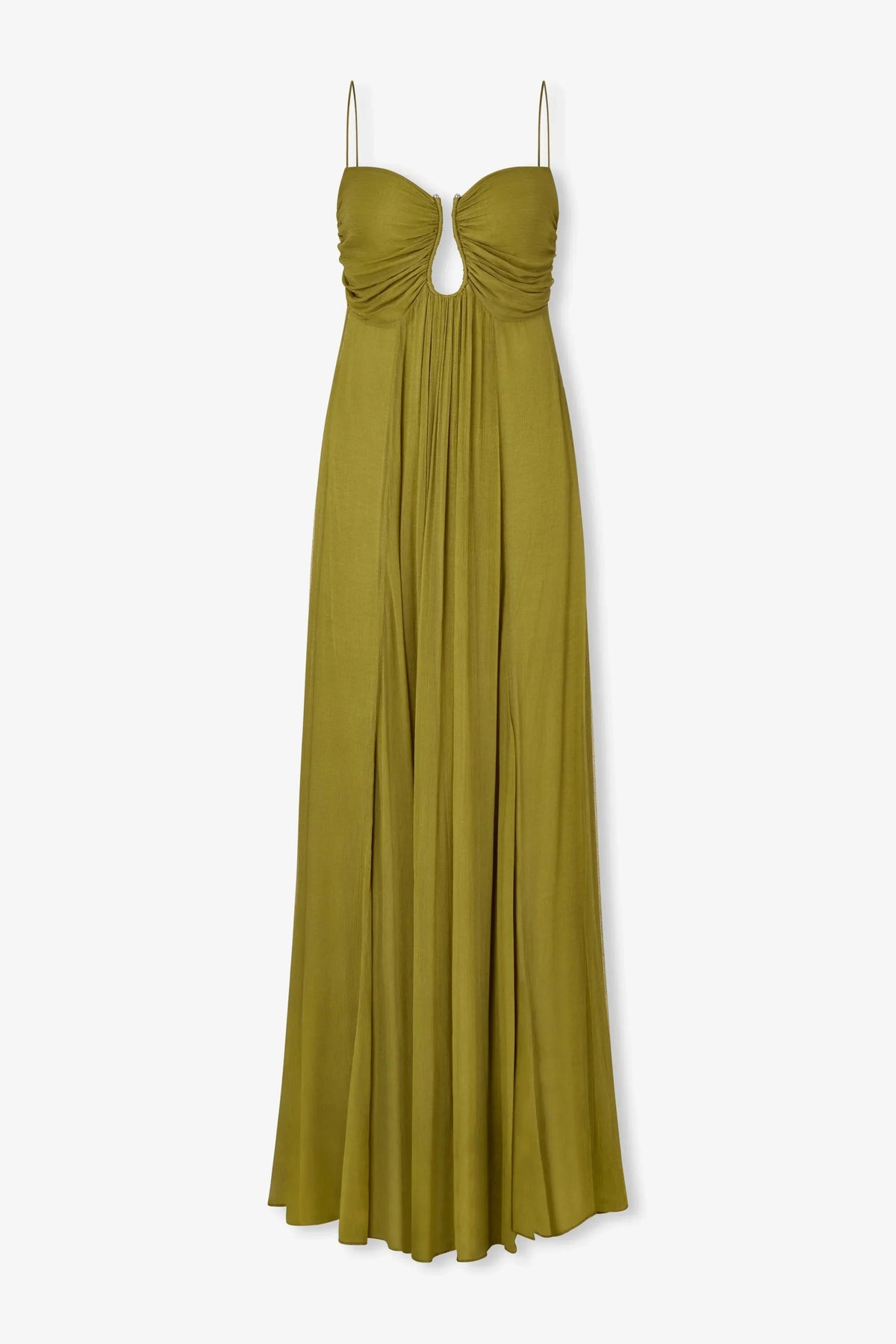 Aline | Robe longue féminine avec détail ouvert sur le devant